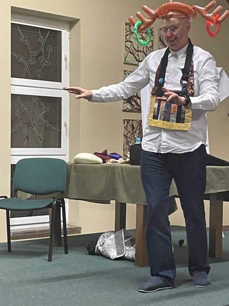 Sensei Mikko Ijäs trying make people laugh at Auschwitz